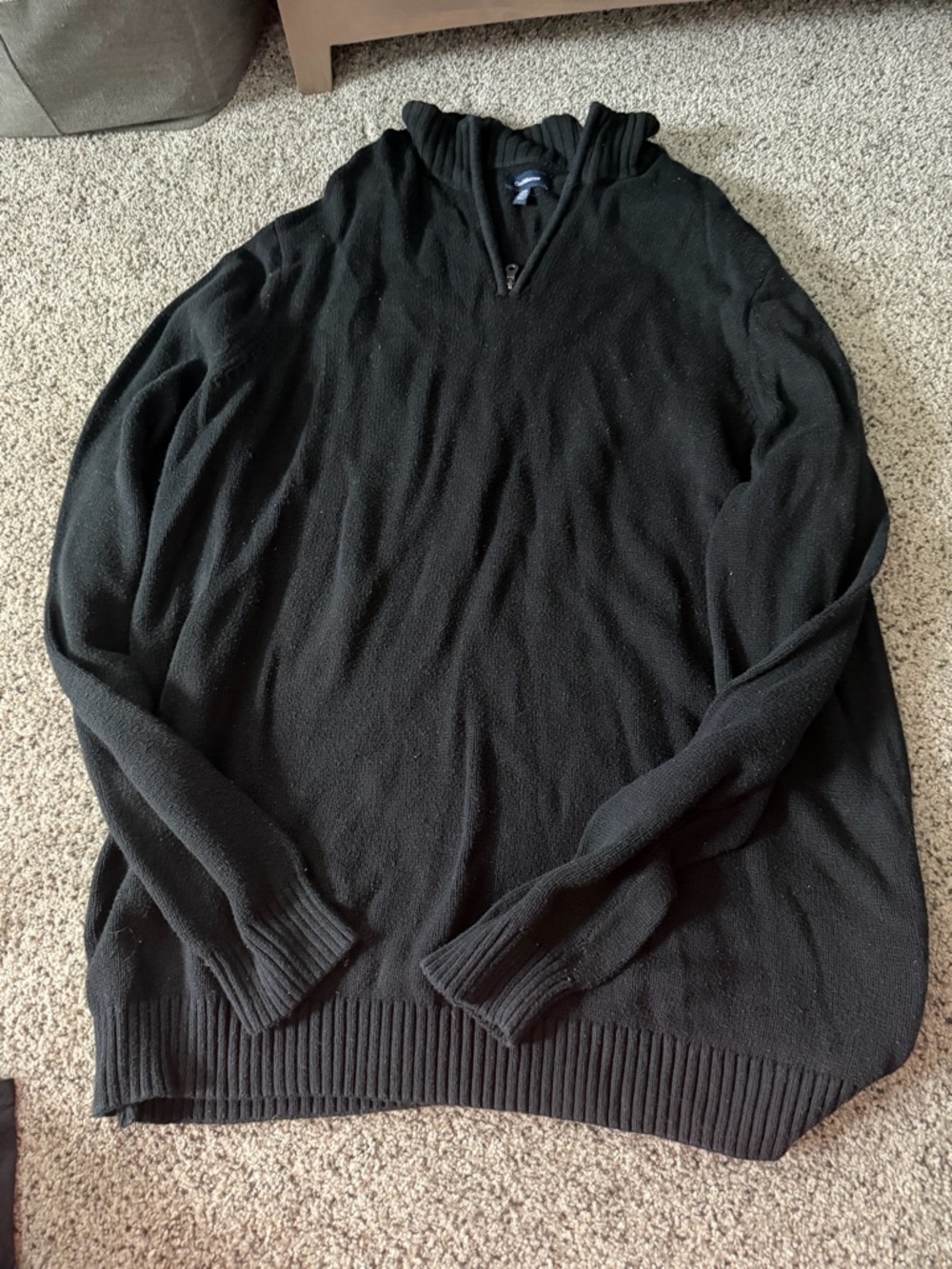 croft & barrow Men's Black Half-Zip Sweater